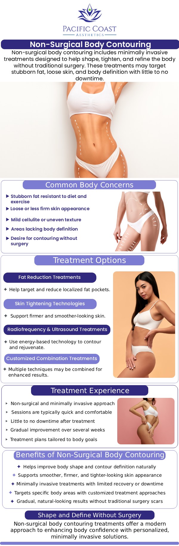 At Pacific Coast Aesthetics in Aptos, CA, Dr. John Beuerle, MD, and our team provide personalized non-surgical body-contouring treatments to help patients target stubborn areas, enhance natural contours, and achieve their aesthetic goals with comfortable, customized solutions. Using advanced techniques and a patient-focused approach, the practice helps individuals pursue a more sculpted appearance with minimal downtime and natural-looking results. For more information, contact us today or book an appointment. We are conveniently located at 28 Seascape Village, Aptos, CA 95003. At Pacific Coast Aesthetics in Aptos, CA, Dr. John Beuerle, MD, and our team provide personalized non-surgical body-contouring treatments to help patients target stubborn areas, enhance natural contours, and achieve their aesthetic goals with comfortable, customized solutions. Using advanced techniques and a patient-focused approach, the practice helps individuals pursue a more sculpted appearance with minimal downtime and natural-looking results. For more information, contact us today or book an appointment. We are conveniently located at 28 Seascape Village, Aptos, CA 95003.